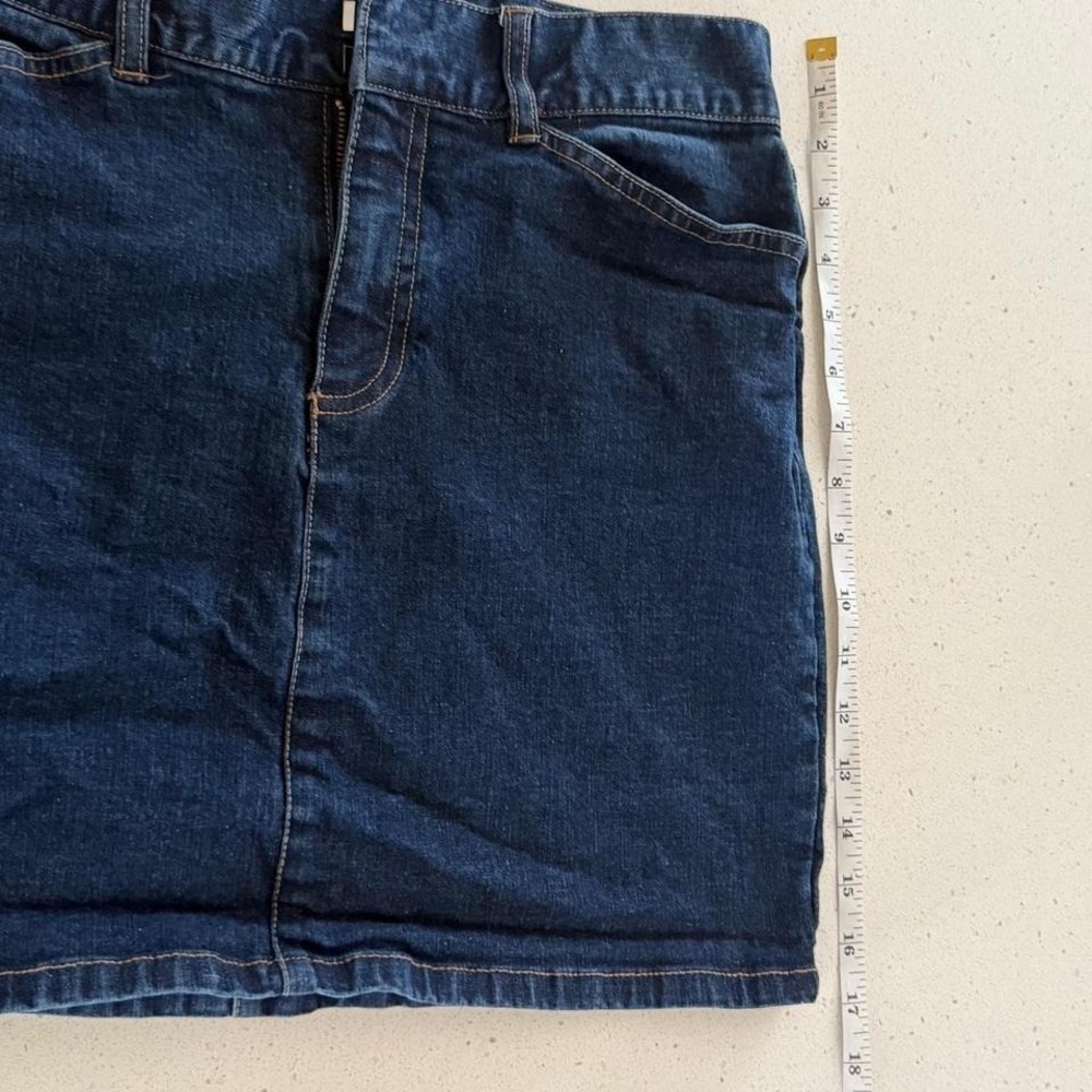 GAP Hip-Hugger Stretch Denim Mini Skirt – Dark Wash Y2K Retro – Size 8 - Picture 6 of 6